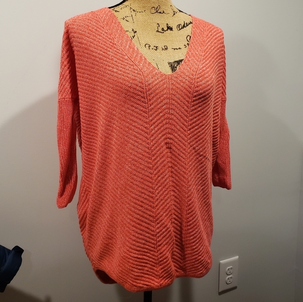 Express sweater quarter length sleeve high low s/p - Picture 1 of 4